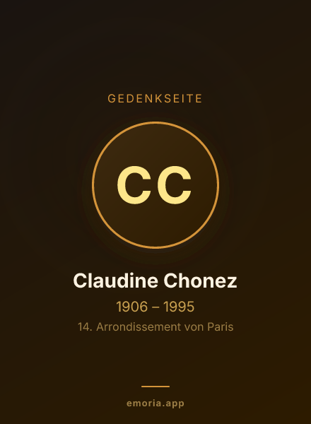 Gedenkportrait von Claudine Chonez