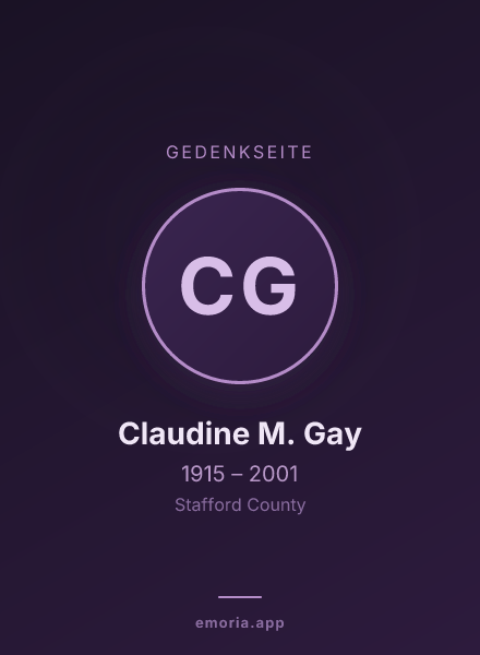 Gedenkportrait von Claudine M. Gay