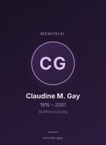 Memorial portrait of Claudine M. Gay