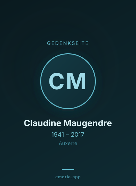 Gedenkportrait von Claudine Maugendre