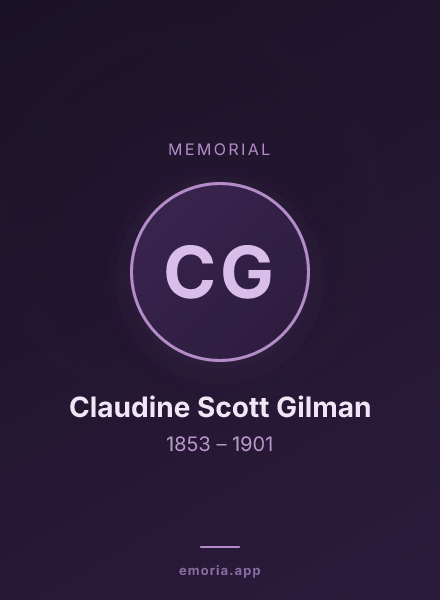Memorial portrait of Claudine Scott Gilman