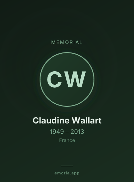 Memorial portrait of Claudine Wallart