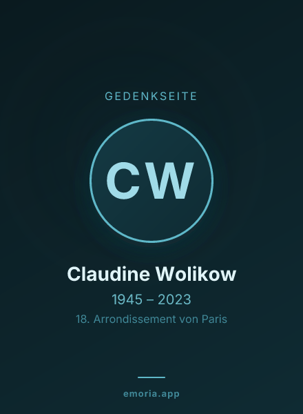 Gedenkportrait von Claudine Wolikow