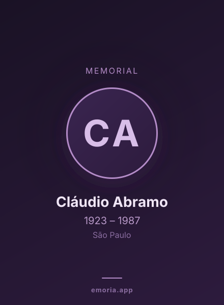 Memorial portrait of Cláudio Abramo