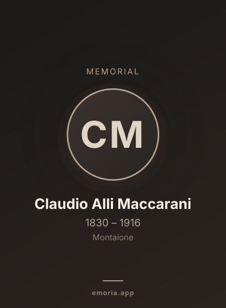 Memorial portrait of Claudio Alli Maccarani