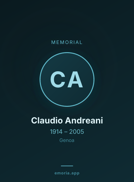 Memorial portrait of Claudio Andreani
