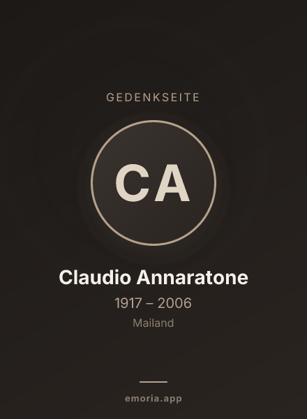 Gedenkportrait von Claudio Annaratone