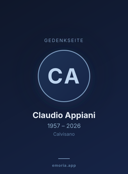 Gedenkportrait von Claudio Appiani