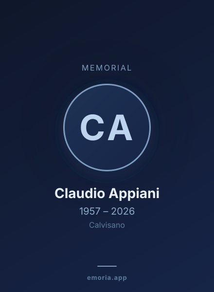 Memorial portrait of Claudio Appiani