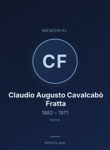 Memorial portrait of Claudio Augusto Cavalcabò Fratta
