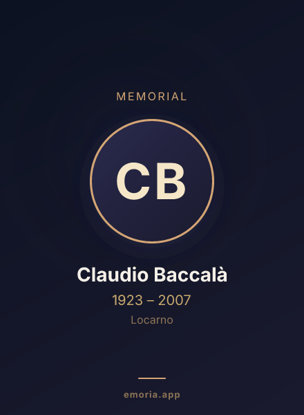 Memorial portrait of Claudio Baccalà
