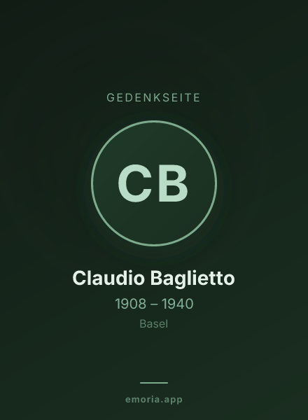 Gedenkportrait von Claudio Baglietto