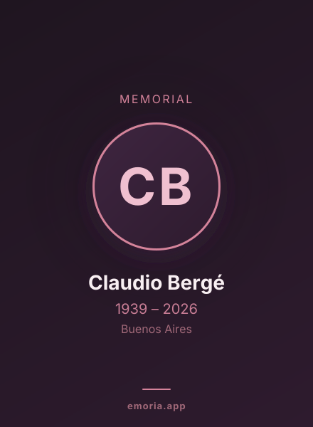 Memorial portrait of Claudio Bergé