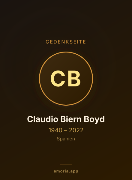 Gedenkportrait von Claudio Biern Boyd