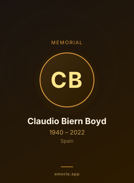 Memorial portrait of Claudio Biern Boyd