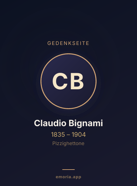 Gedenkportrait von Claudio Bignami