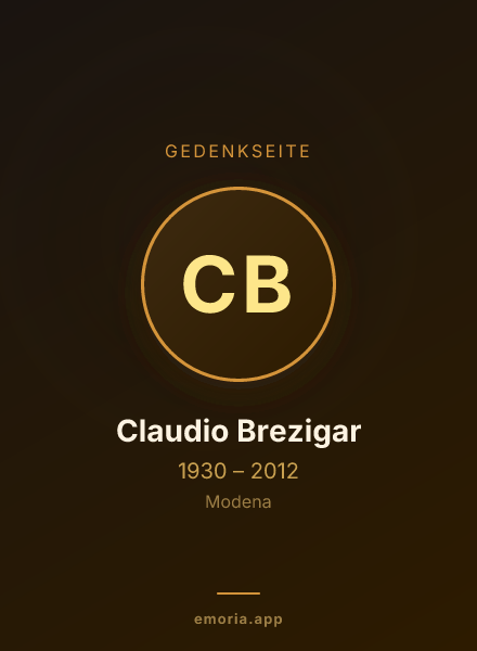 Gedenkportrait von Claudio Brezigar