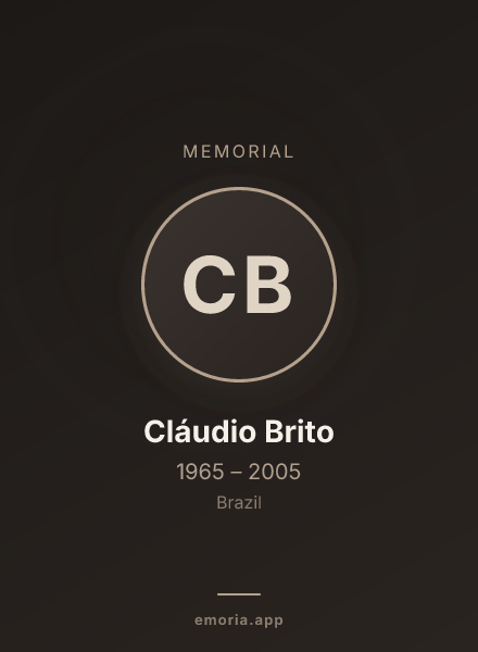 Memorial portrait of Cláudio Brito