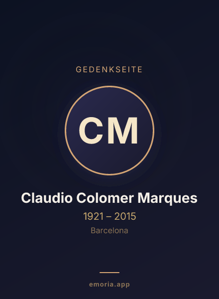 Gedenkportrait von Claudio Colomer Marques