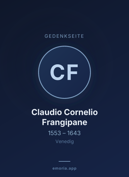 Gedenkportrait von Claudio Cornelio Frangipane