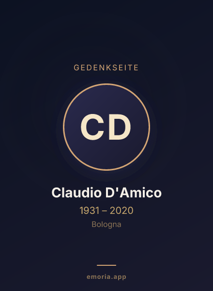 Gedenkportrait von Claudio D'Amico