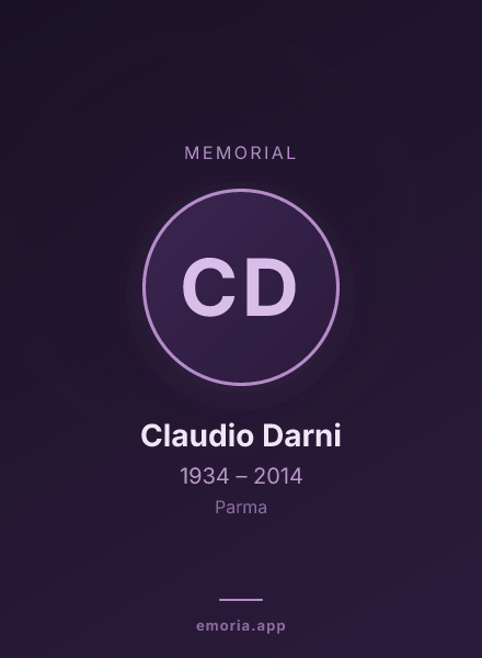 Memorial portrait of Claudio Darni