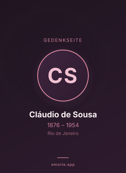 Gedenkportrait von Cláudio de Sousa