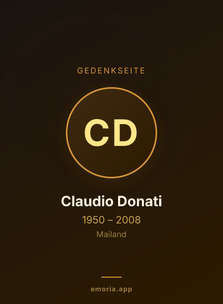 Gedenkportrait von Claudio Donati