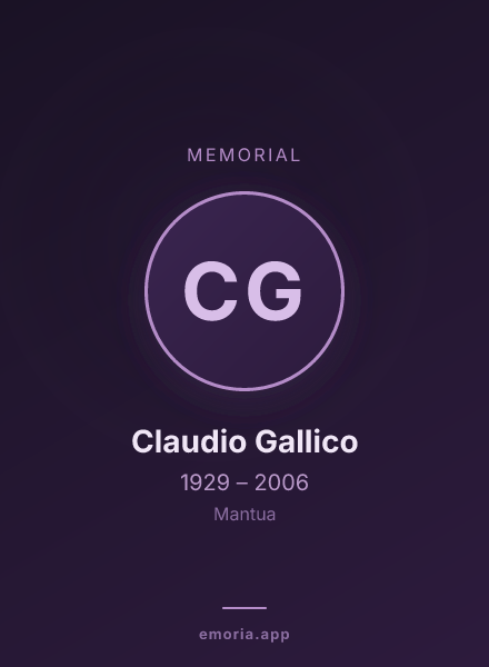 Memorial portrait of Claudio Gallico