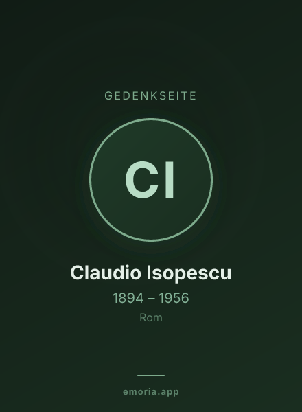 Gedenkportrait von Claudio Isopescu