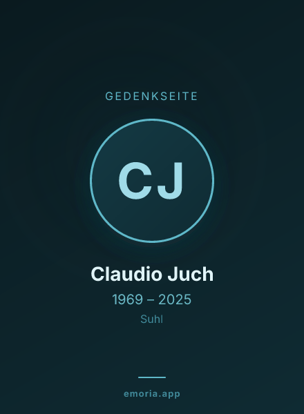 Gedenkportrait von Claudio Juch