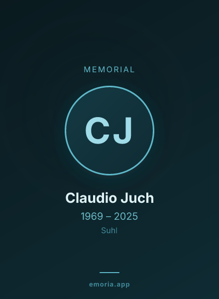 Memorial portrait of Claudio Juch