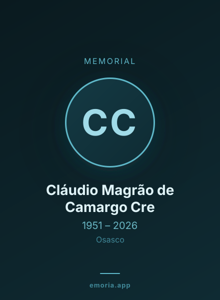 Memorial portrait of Cláudio Magrão de Camargo Cre
