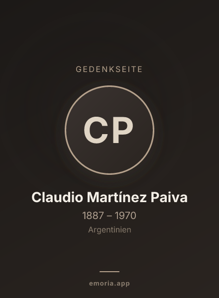 Gedenkportrait von Claudio Martínez Paiva