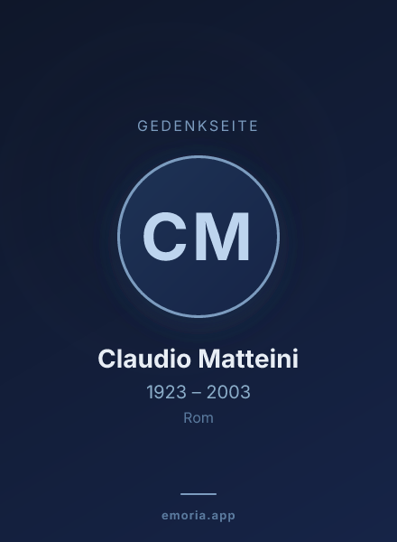 Gedenkportrait von Claudio Matteini