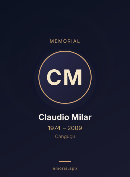 Memorial portrait of Claudio Milar