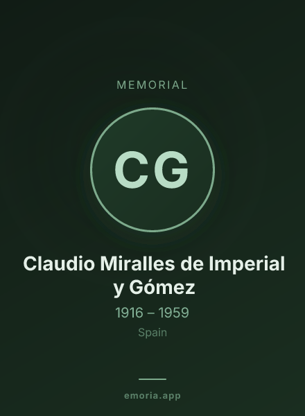 Memorial portrait of Claudio Miralles de Imperial y Gómez