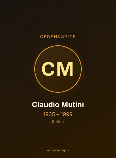 Gedenkportrait von Claudio Mutini