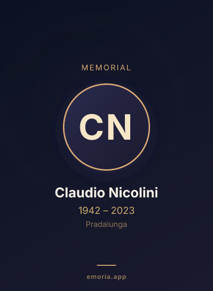 Memorial portrait of Claudio Nicolini