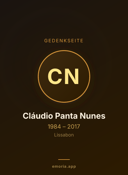 Gedenkportrait von Cláudio Panta Nunes