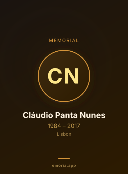 Memorial portrait of Cláudio Panta Nunes