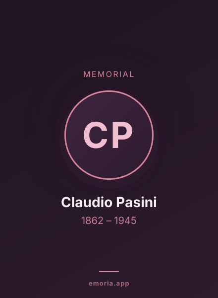 Memorial portrait of Claudio Pasini