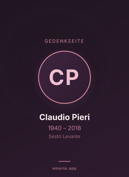 Gedenkportrait von Claudio Pieri
