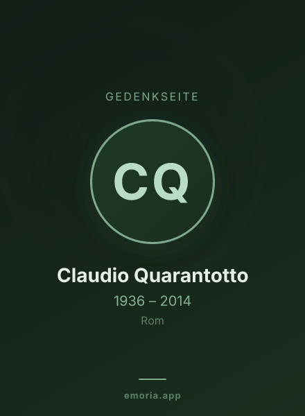 Gedenkportrait von Claudio Quarantotto
