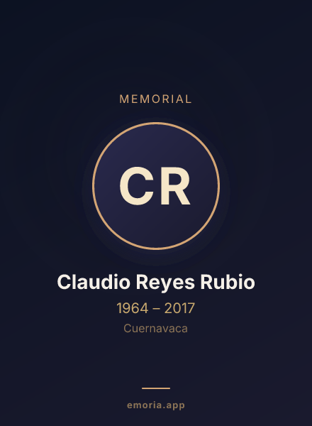 Memorial portrait of Claudio Reyes Rubio