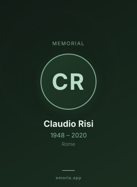 Memorial portrait of Claudio Risi