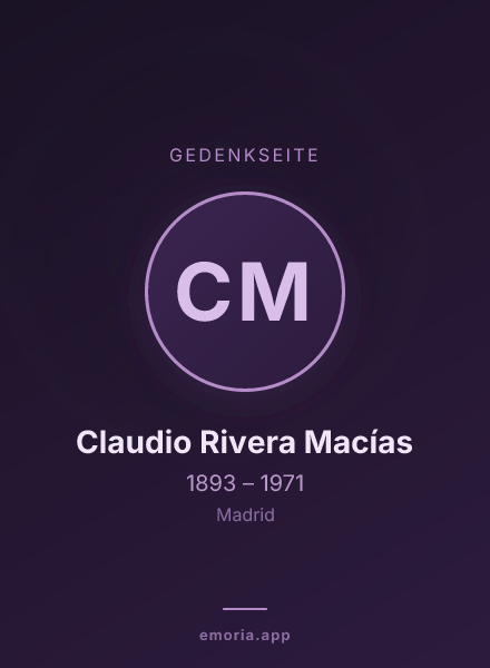 Gedenkportrait von Claudio Rivera Macías