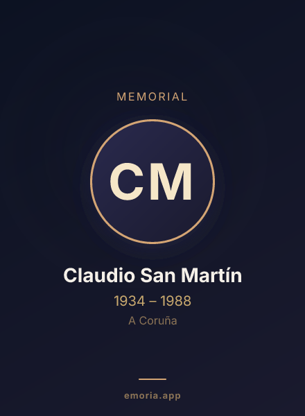 Memorial portrait of Claudio San Martín