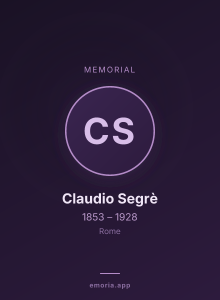 Memorial portrait of Claudio Segrè
