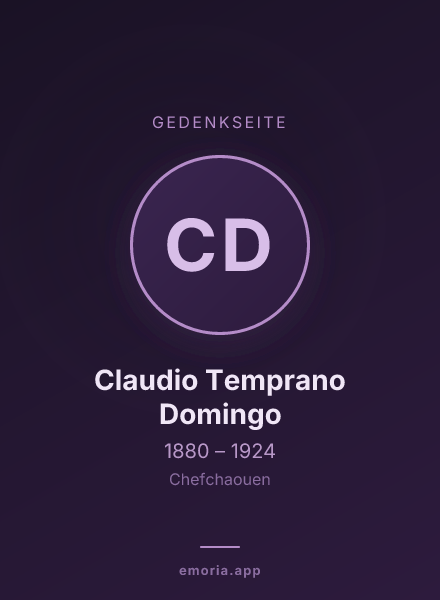 Gedenkportrait von Claudio Temprano Domingo